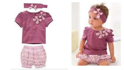 Baby Clothes cotton Baby Clothing Set beautiful kids cute outfit baby wear headband pants