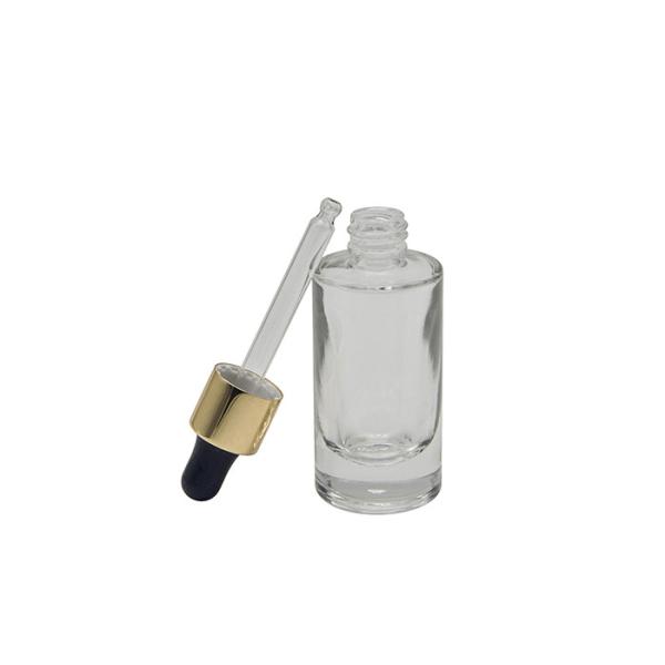 100ml Amber Gold Aluminum Cap Essential Oil Bottle With Dropper