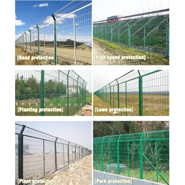 2M Железная проволочная сетка ПВХ покрытый забор для железнодорожного аэропорта Garden Road