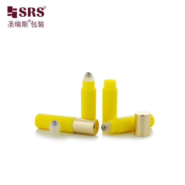 RPA-2ml Injection Custom Yellow Matte Finished Plastic PP PCR Recycled Perfume Sample Roll On Bottle