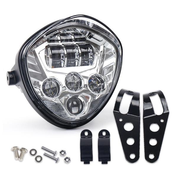 Universal 60W Motorcycle LED Light Headlamp with Bracket Customized Modification