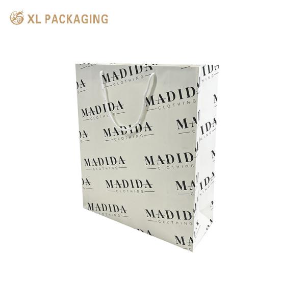 XL Packaging Custom Packaging Factory Custom White Reusable Shopping Bag Customized Luxury Christmas Packaging Gift Bags art Paper Bags