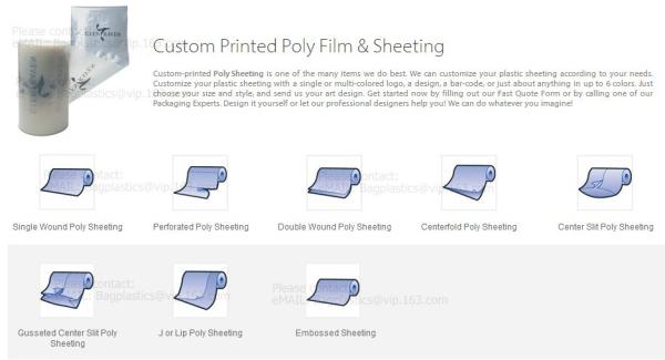Poly tubing with customer printing and anti static tube film, gusset poly tubing on roll