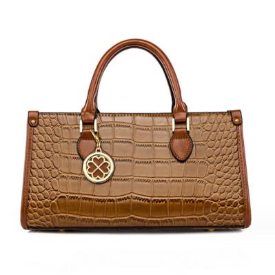 PU Women Fashion Handbag Crocodile Pattern Handbag Retro Pillow Type