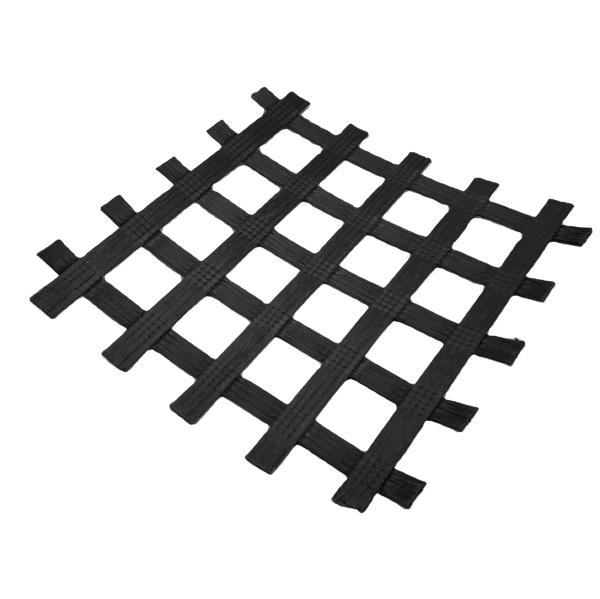 High Tensile Strength 50Kn/m Warp Knitting Fiberglass Geogrid for Road Construction