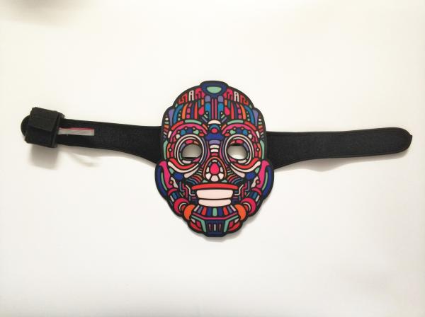 2019 New design novelty gift voice- activated  LED mask for festival Parties  DJ Mask for music festival, Rave Mask 2AAA