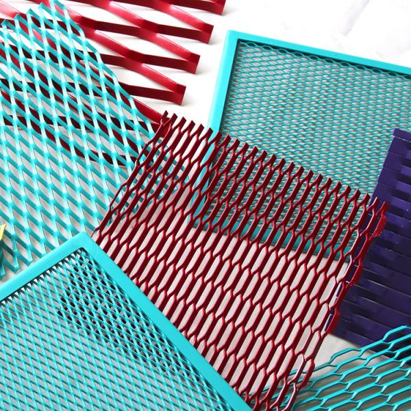 Custom Made Wire Diameter Expanded Aluminum Mesh Ceiling Tiles Decorative Panels