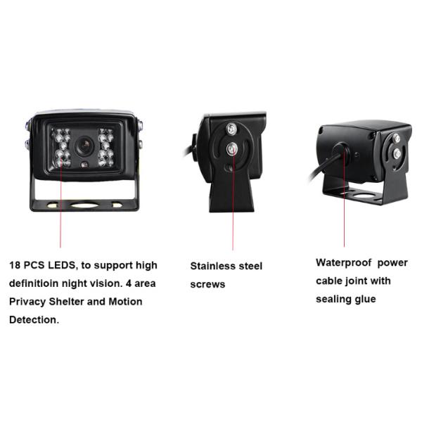 Вид сзади IPC тележки автобуса камеры H.265 IP CCTV ночного видения 6W NTSC