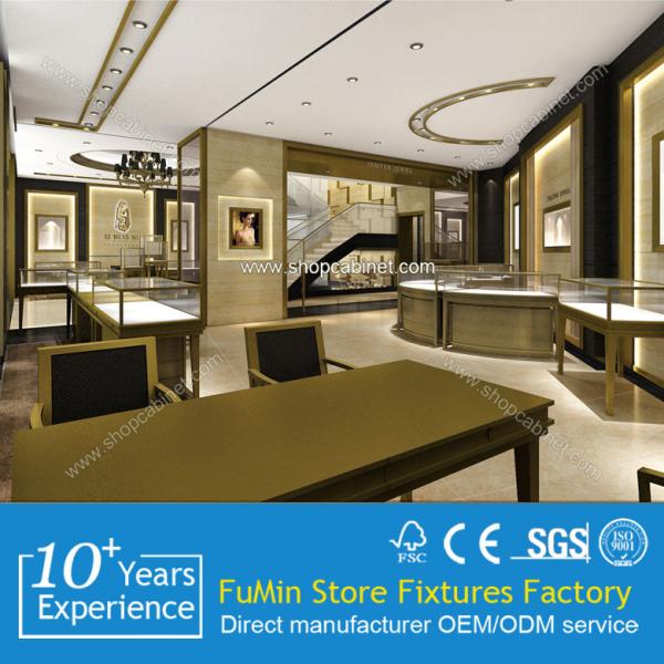 Hot sale Watch jewelry Counter Glass Display showcase with LED