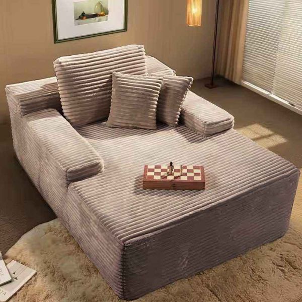 Wholesale Modern Modular Convertible Leisure Lazy Sofa Vacuum-Packed Boneless Fabric Sponge Compressed Sofa Bed for Villa