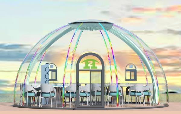 Hot Selling Customized Transparent Outdoor Geodesic Dome Tent Modern Bubble House Design Modular Green Houses for Entertainment