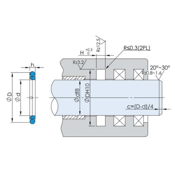 PTFE+NBR joints hydrauliques de cylindres anneau barres hydrauliques d'huile étanche joints d'essuie-glace type Parker OD