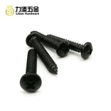 China factory wholesale M8 black pan head self tapping aluminum screws