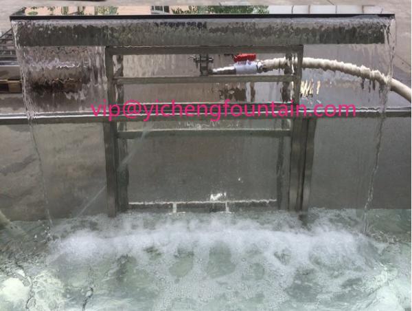 Rectangle Shaped Water Fountain Equipment Waterfall Nozzle With Remote Control