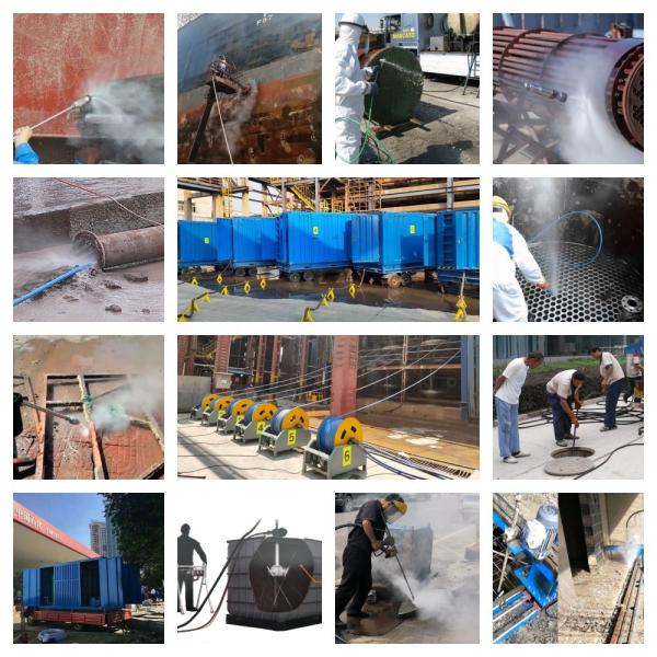 Unidad de chorro de agua de alta presión de 1500 bar 50L/min Equipo de limpieza de tuberías de intercambiadores de calor
