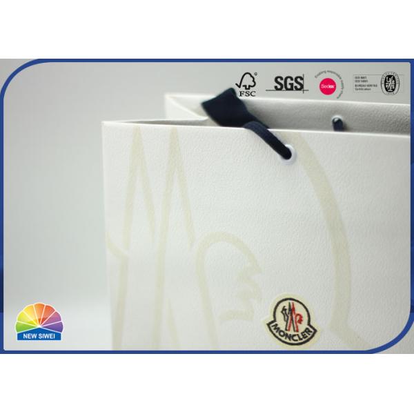 Хозяйственные сумки бумаги специальности пятна УЛЬТРАФИОЛЕТОВЫЕ с роскошной сплетенной ручкой ленты хлопка