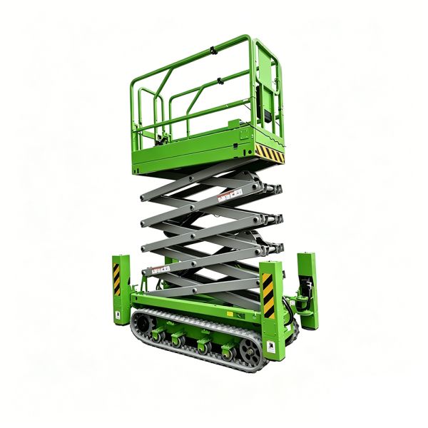Electric Powered Tracked Scissor Lift Platform 8m For Archeological Restoration