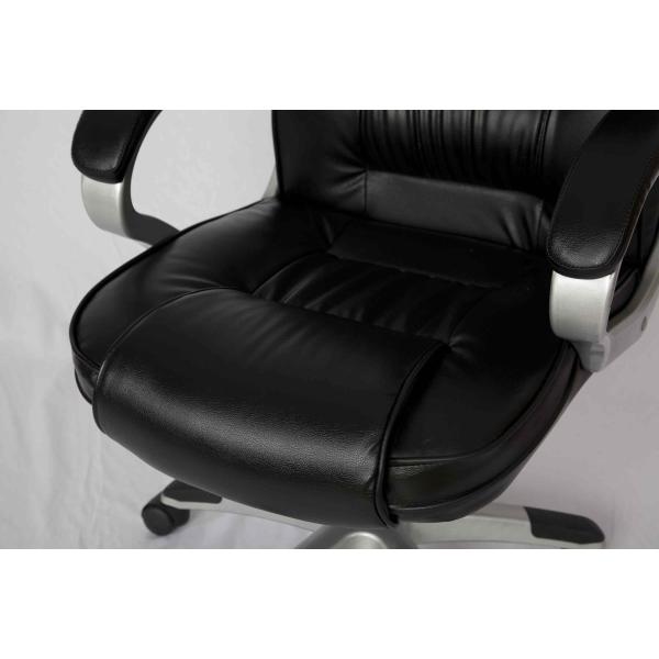 Ergonomic Black Executive Leather Office Chair Comfortable With High Back