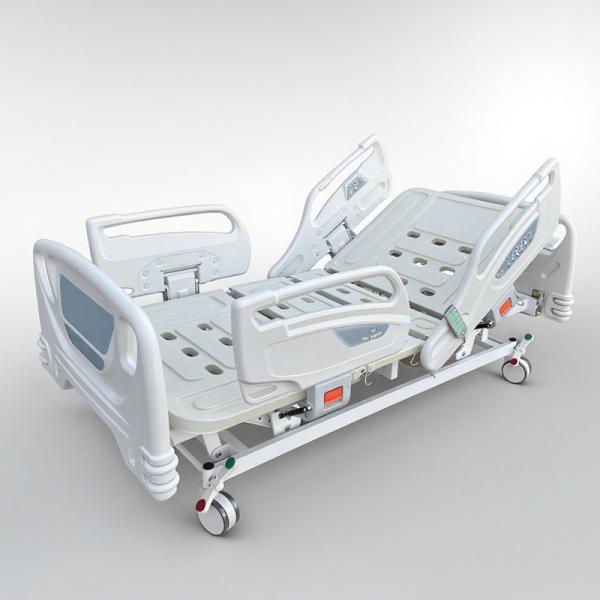 5-Function Electric ICU Bed With Manual CPR, Battery & Integrated Side Rail Controls