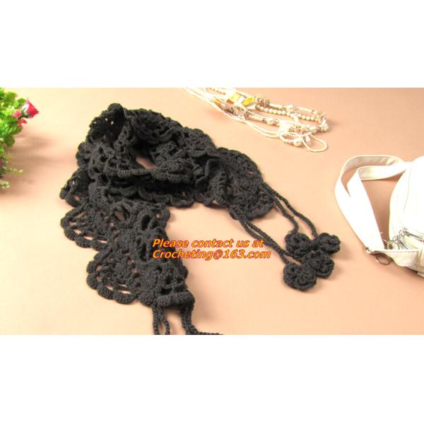 autumn-summer, women's all-match, cutout handmade, crochet, yarn scarf,Shawls scarves Sen