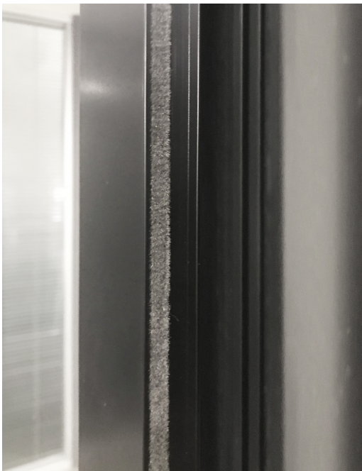 Slim Frame Black Frosted Sliding Door Anti Theft Room Divider Custom Thickness