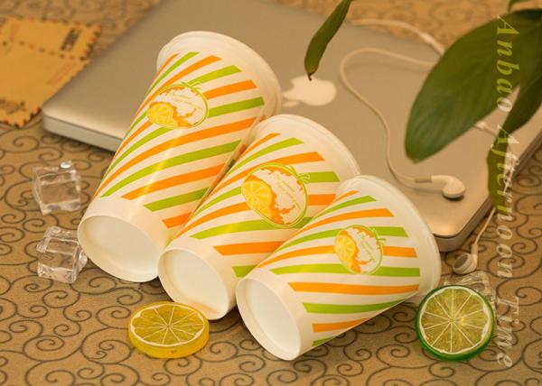 Smoothie Takeaway Paper Coffee Cups With Double PE Coated Paper
