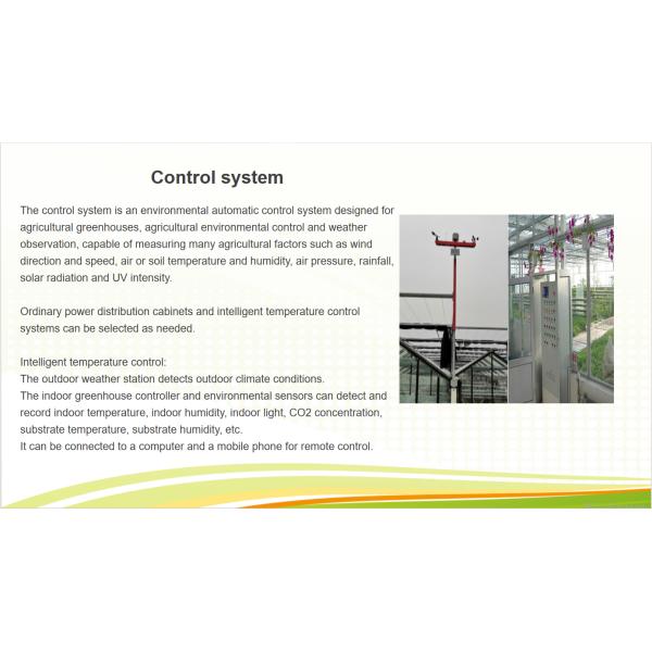 Invernadero de vidrio comercial de cultivo agrícola con sistema hidropónico de ancho 9,6 m