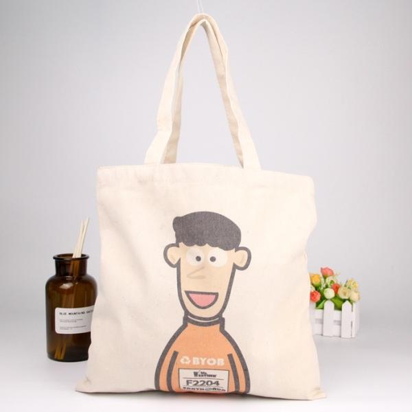 Large Fashion 100% Reusable Cotton Canvas Shopping Bags Heavy Canvas Tote Bag