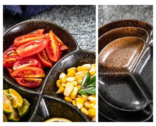 Savall Irregular Eclectic Black Porcelain Dinnerware For Caterers Canteens