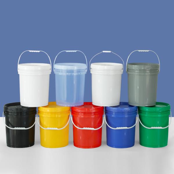 1L-50L balde de água redondo quadrado plástico vazio recipiente de balde de tinta com tampa de alça