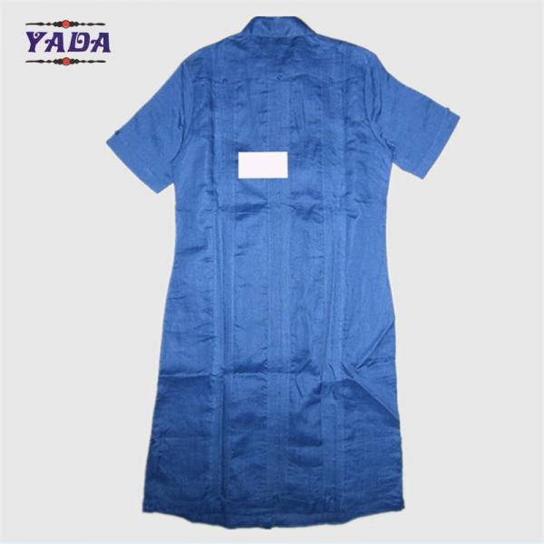 Передняя кнопка голубое белье с короткими рукавами, неформальное длинное тонкое сексуальное платье для толстых женщин.