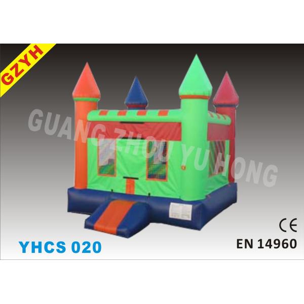 Castillo animoso inflable del patio trasero 0.55m m del PVC de los niños comerciales de la lona, casa YHCS 020