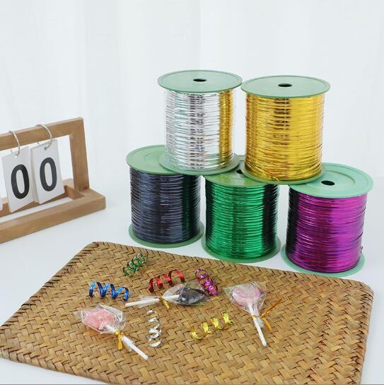 Flower tie wire, food packaging tie roll, colorful gift sealing rope 300,400 yards gold and silver tie
