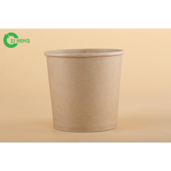 Durable Paper Gelato Cups With Lids , Hot Food Beverage Paper Food Cups 480ml