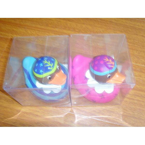 Purple Rubber Ducky Bath Toys , Personalized Floating Rubber Ducks Star Painting