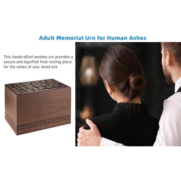 Cremation Urns For Human Ashes Adult Male Or Female, Funeral Memorial Urns For Ashes, Wooden Tree Of Life Decorative