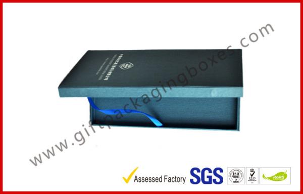 Emboss Paper Tie / Jewelry Full Color Apparel Gift Boxes With Rigid Board