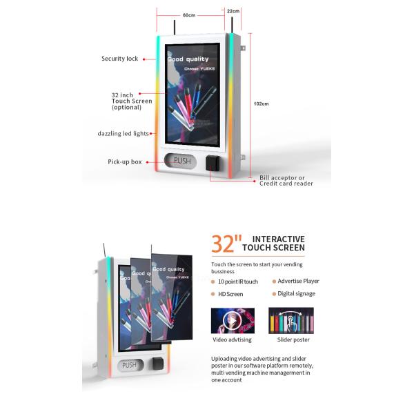 Mutil Function Purchase Custom Age Verification Card Reader Vending Machine Beauty