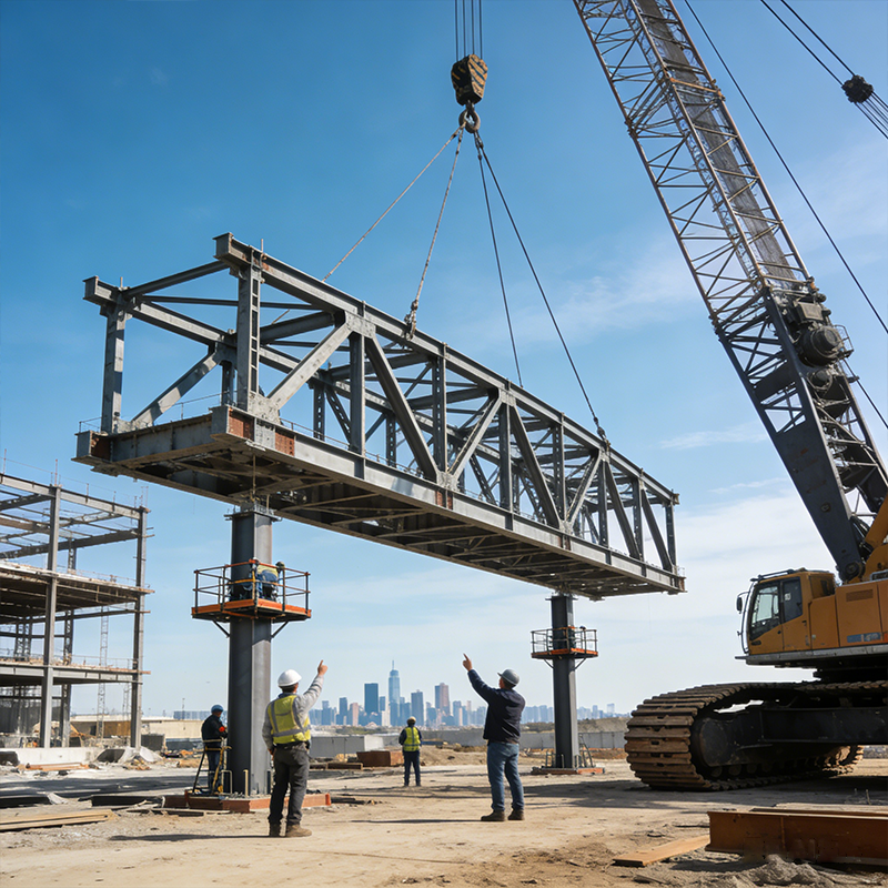 Wind Resistance Commercial Steel Structure For Prefabricated Commercial Projects