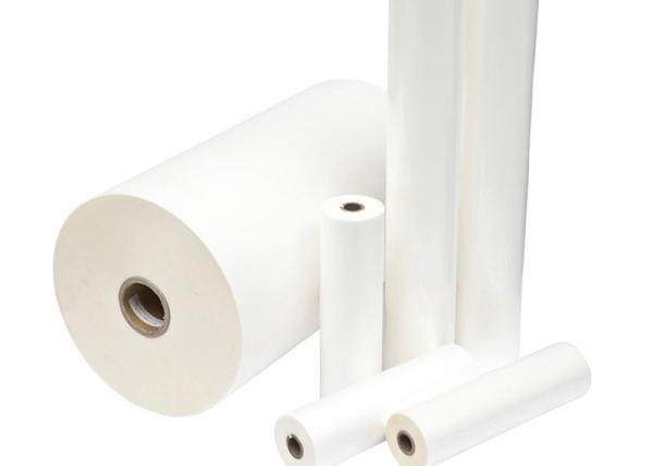 Anti-peeling PET/EVA thermal responsive film with dual surface optical elements.