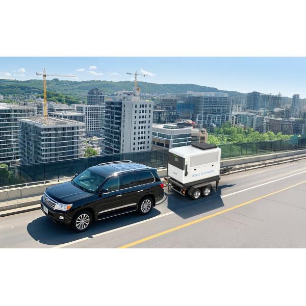 180KW 210KWH Mobile EV Charging Solutions Mobile Charger EV With PV Photovoltaic Panels