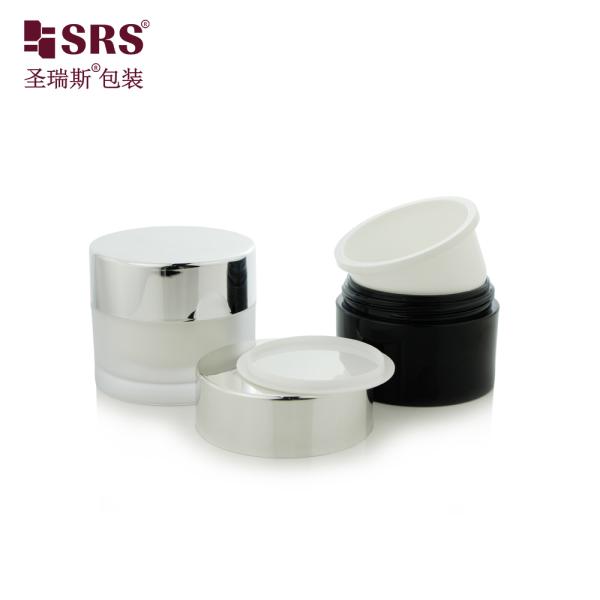 J0210B 30g 50g Paint Custom Color Plastic AS Double Wall Jar Container Packaging For Facial Gel Cream