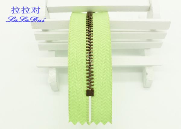 Pants / Jeans Closed Ended Metal Zips , Double Top Stop Chunky Open Ended Zips