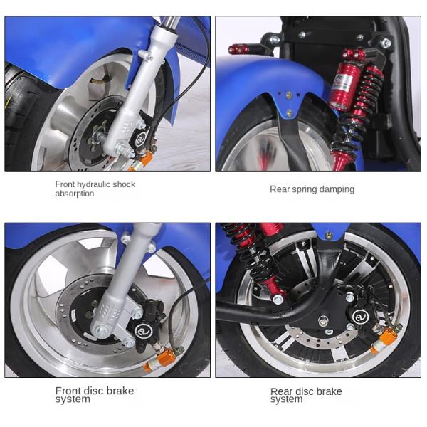 48V 1000W Electric Motorbike for Adults 14 Inch High Speed Electric Motorcycle Scooter