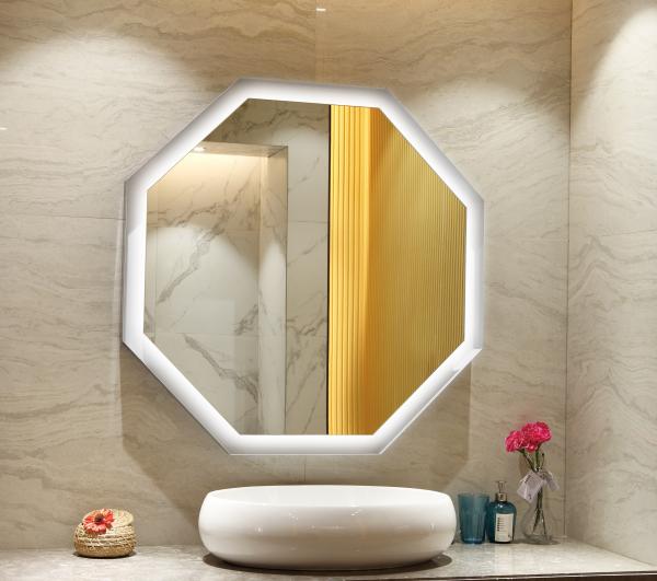 Maquillage rétroéclairé murale d'hôtel éclairée Taille personnalisée Rétroviseur de salle de bain avec lumière