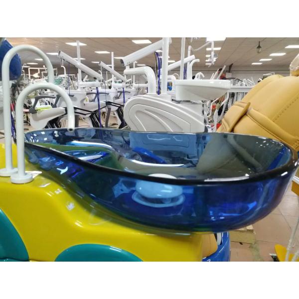 Children Kids Dental Chair Unit Cute Dolphin Blue Cartoon Design With LED Operation Lamp