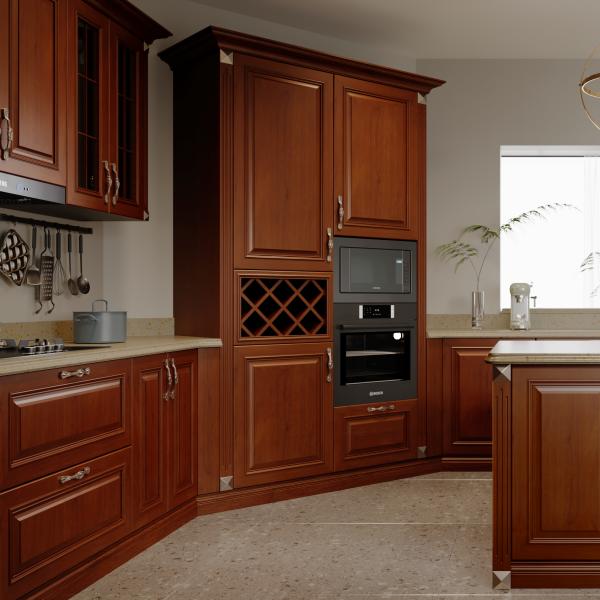 Модульные кухонные шкафы из коричневого меламина