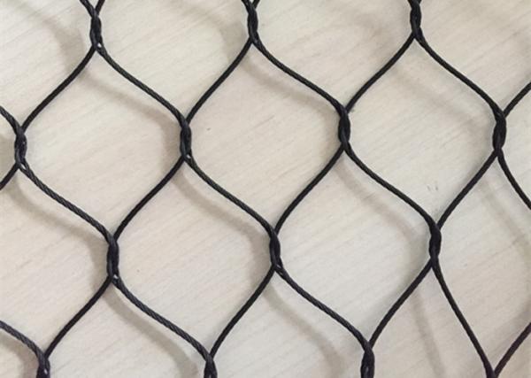 Stainless Steel Diamond Woven Wire Mesh Panels Good Fire Prevention Properties