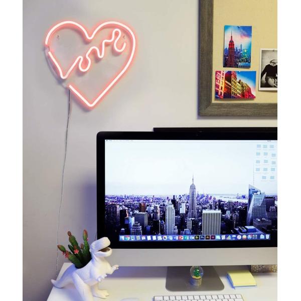 Love Heart Wall Hanging Decor LED Neon Sign Light Wedding Christmas Party Home Decoration Holiday Lighting