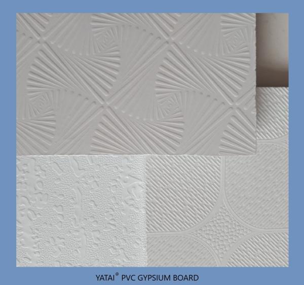 Class A Fire Resistance Vinyl Gypsum Ceiling Tiles In Tapered Edge Design